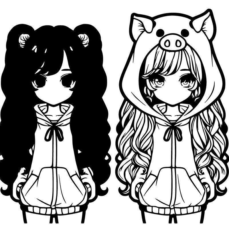 miku in a peppa pig costume