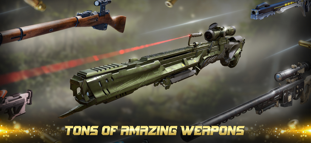 Una variedad de rifles de caza realistas y armamento especializado en The Hunter Deer Hunting Games.