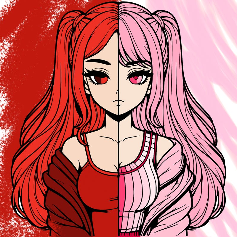 realistic girl split