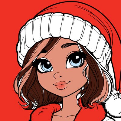 realistic christmas girl