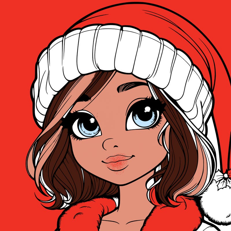 realistic christmas girl