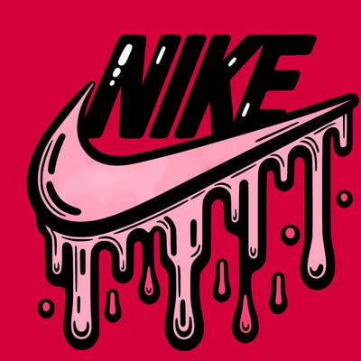 dripping nike logo