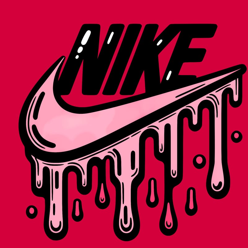 dripping nike logo