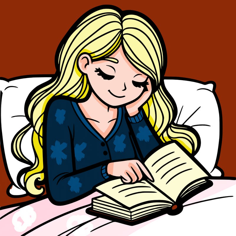 woman reading a book