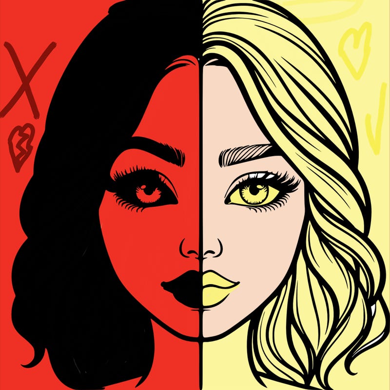 realistic girl split half