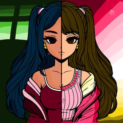 realistic girl split