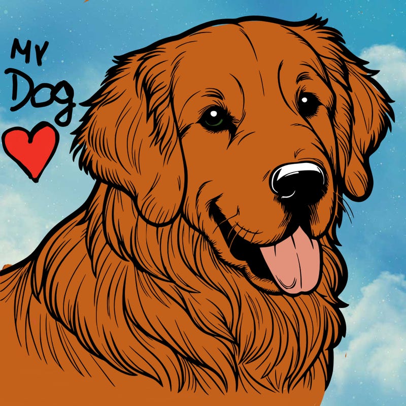 realistic golden retriever