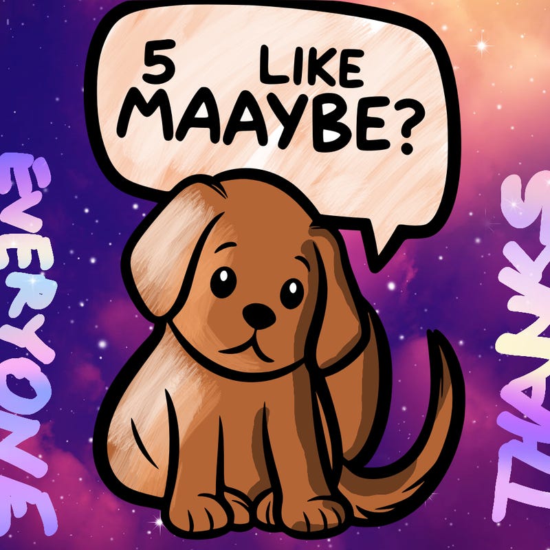 a puppy that says 5 like maybe