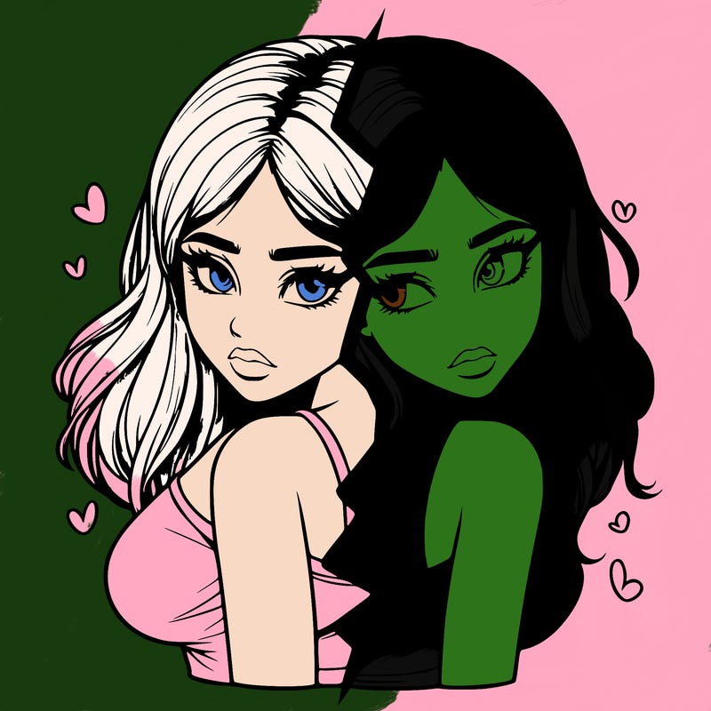 realistic girl split