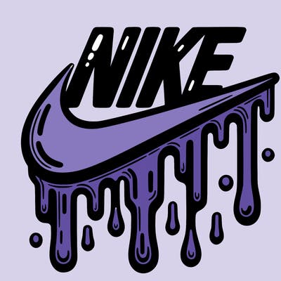 dripping nike logo