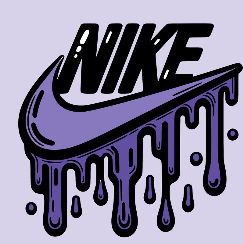 dripping nike logo