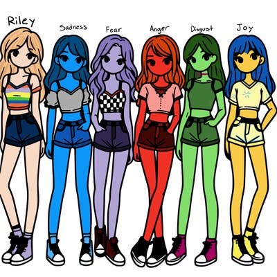 a group of girls wearing crop tops and shorts