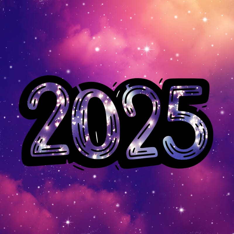 one line scrawled numbers sketch design “2025”