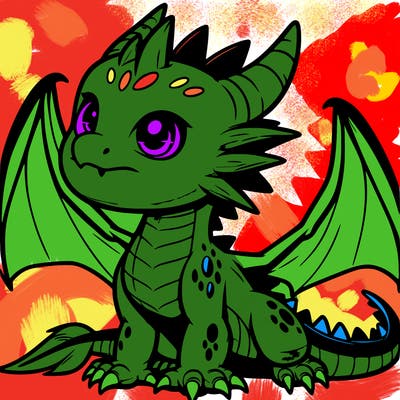 fierce baby night dragon