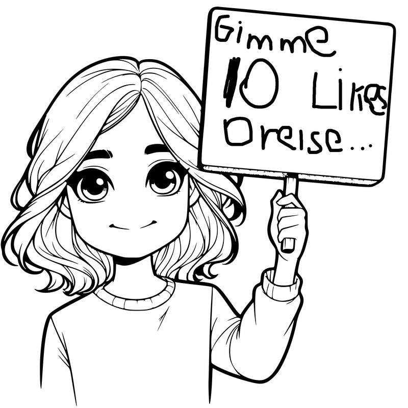 realistic girl holding up a sign