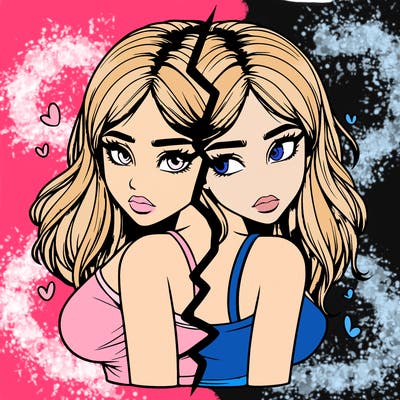 realistic girl split