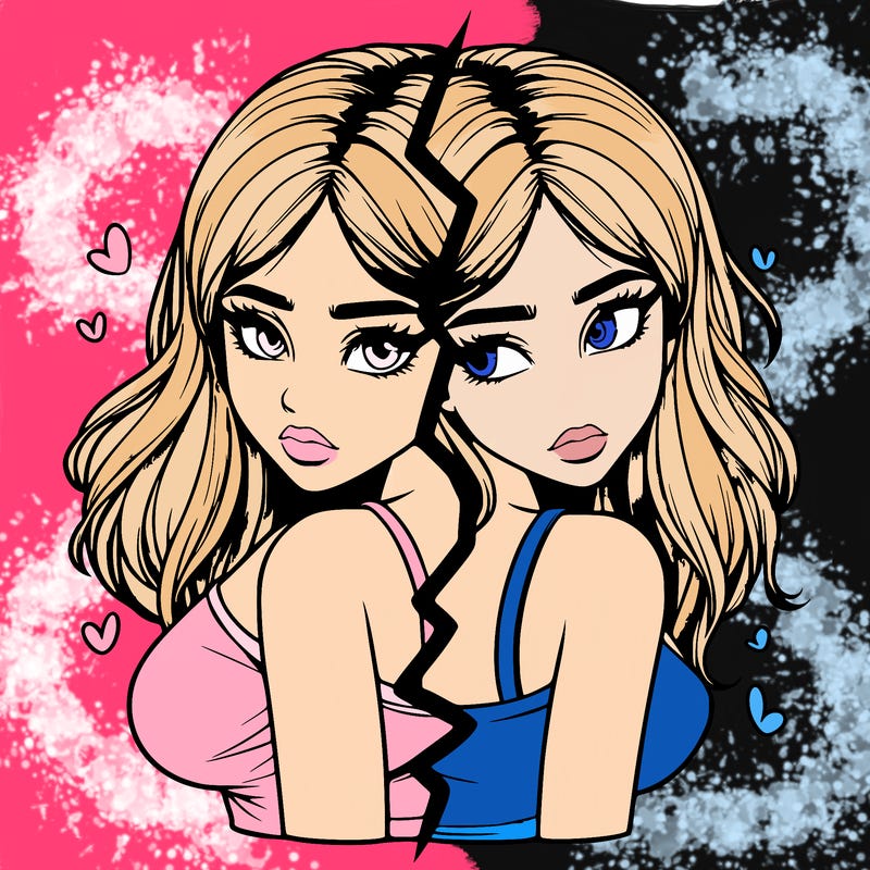 realistic girl split