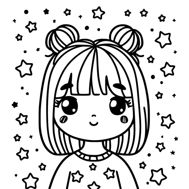 girl with stars