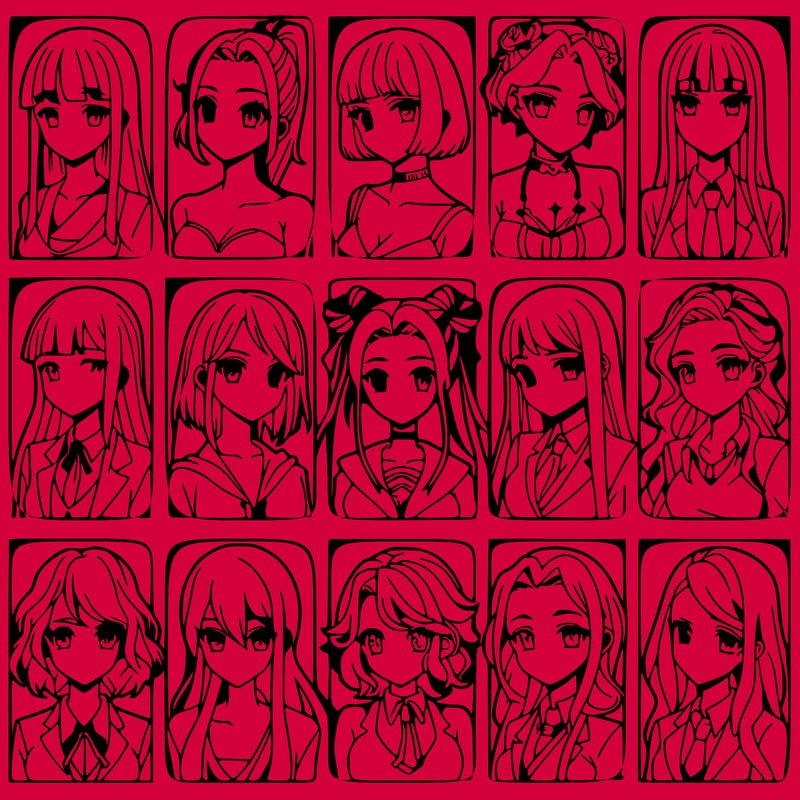 girls that look diffrent anime