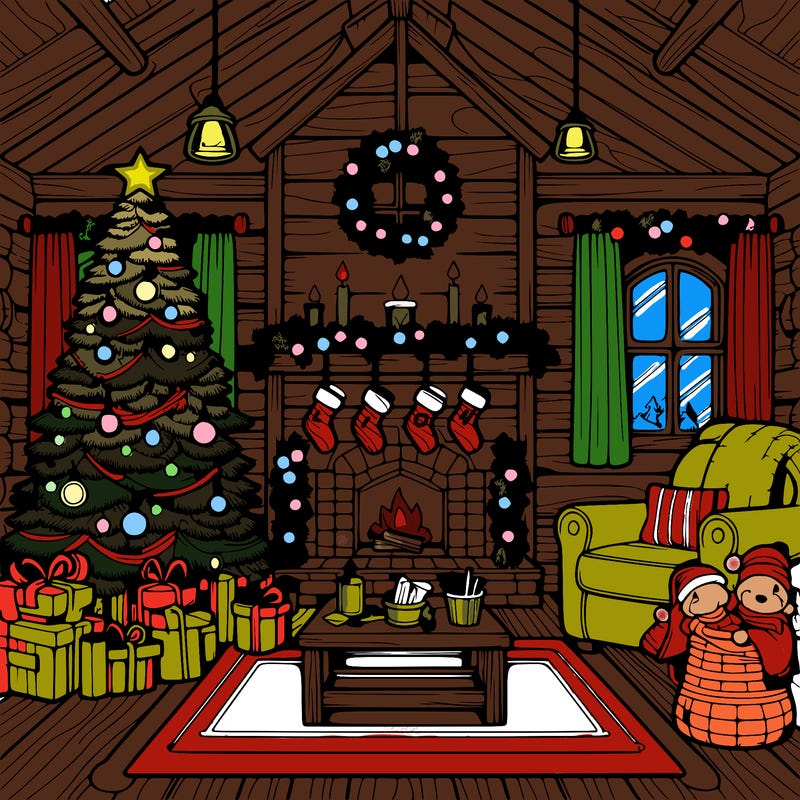christmas house interior