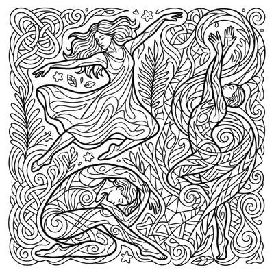 Unleash your creativity with this stunning coloring page depicting emotional expression through contemporary dance. Perfect for a mindful art experience, it invites you to explore a spectrum of feelings with every shade.