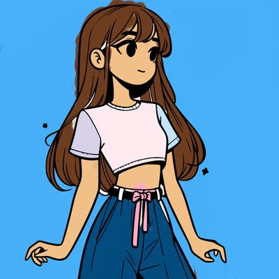 girl in a cute crop top