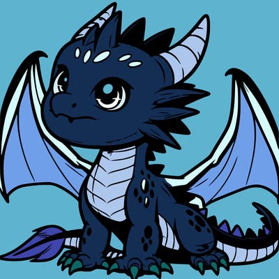 fierce baby night dragon