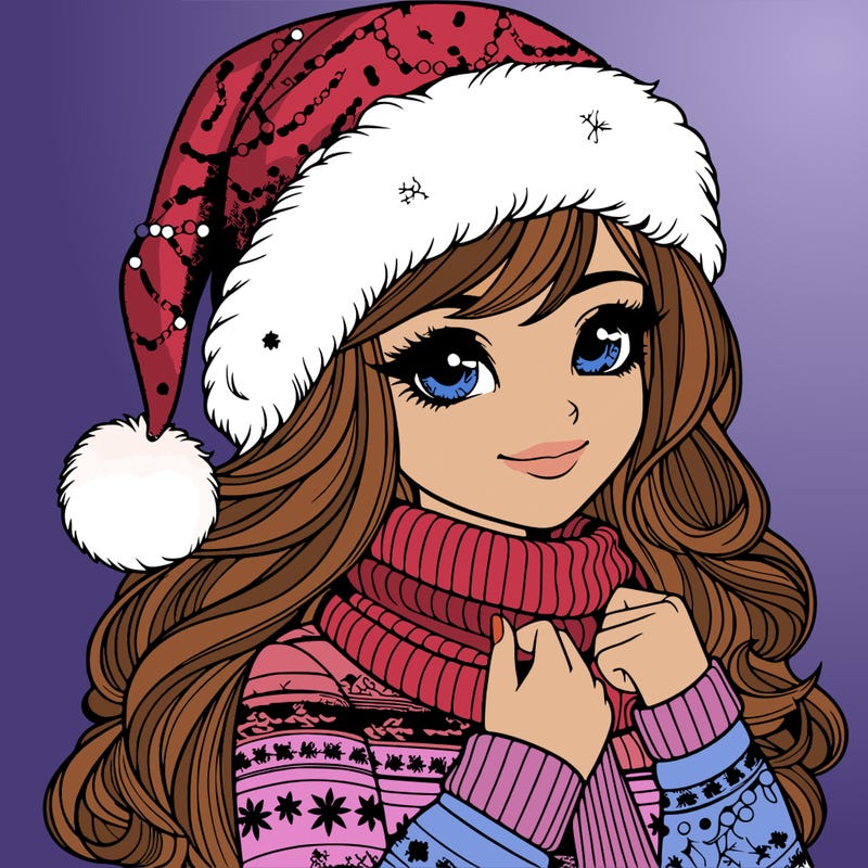 realistic christmas girl