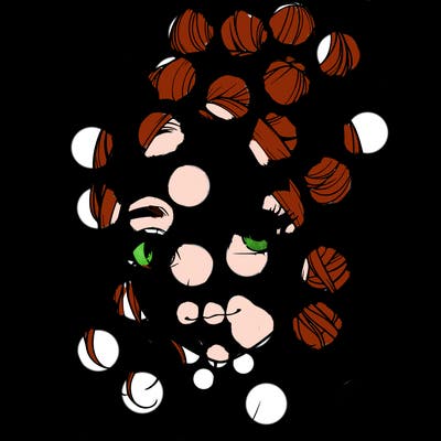 realistic pretty girl with hair in bun