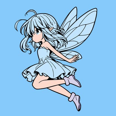 manga fairy flying