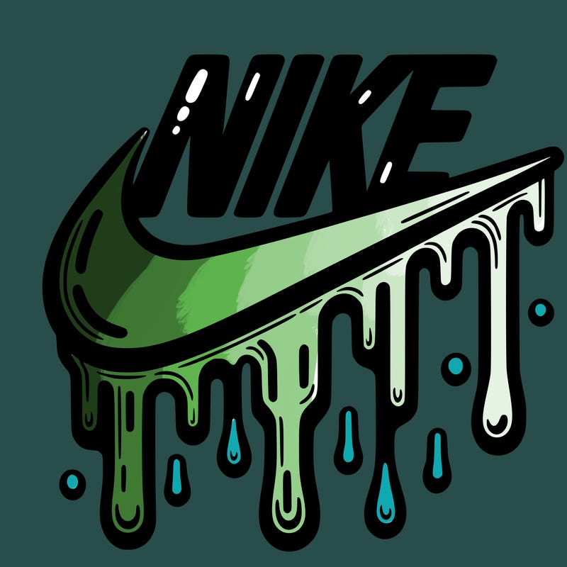 dripping nike logo