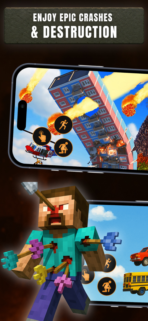 Scénarios de crashs épiques et de destruction de bâtiments dans l'application Teardown Game