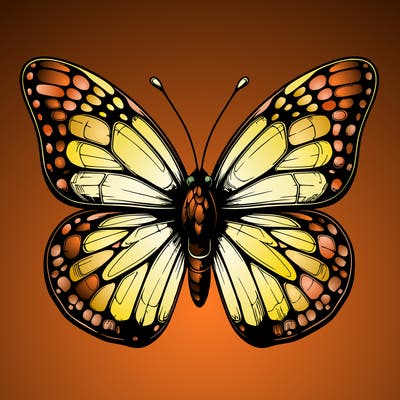 butter fly realistic