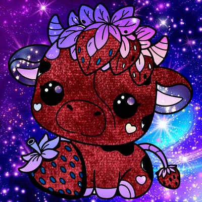 cute strawberry cow