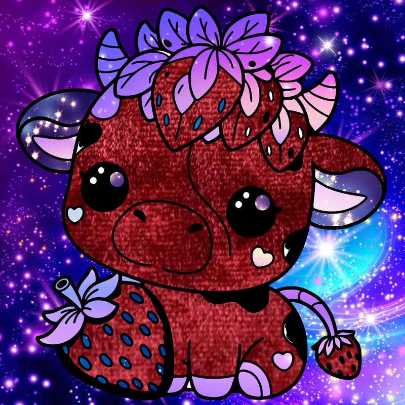 cute strawberry cow