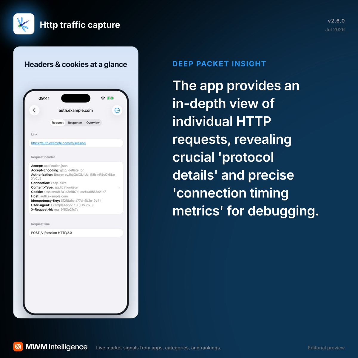 Http traffic capture - Developer Tools App | MWM