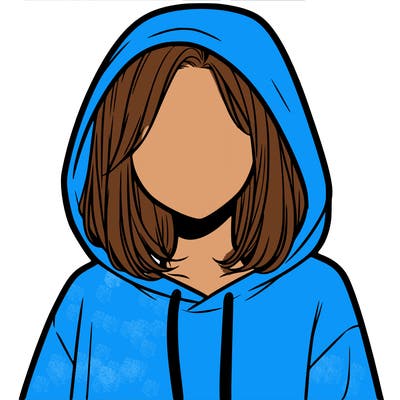 a faceless girl in a hoddie