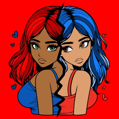 realistic girl split