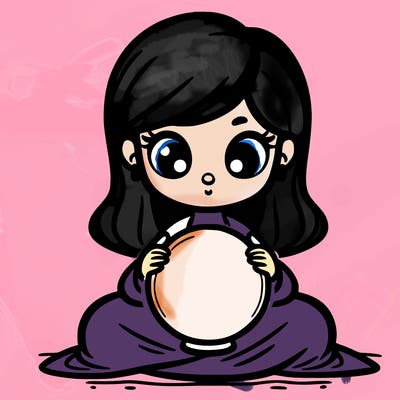 girl with a glowing orb