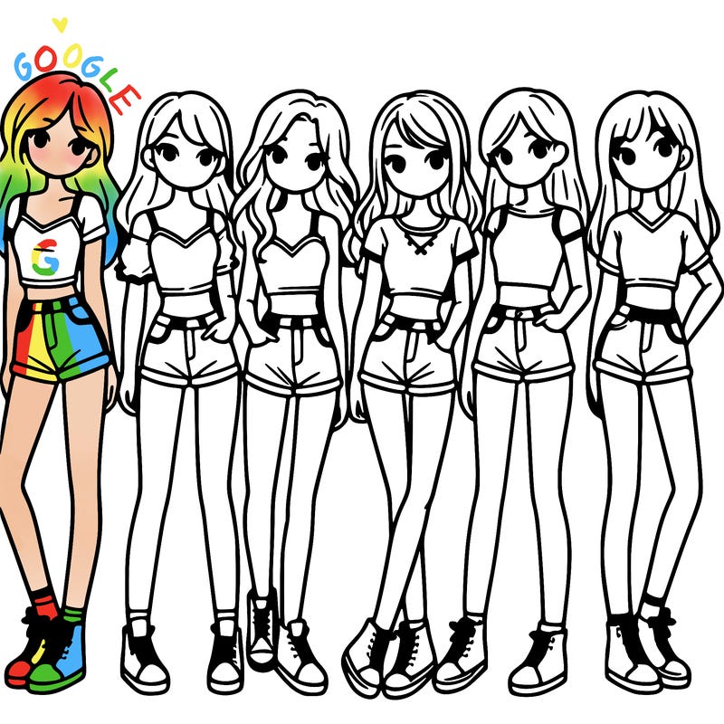 a group of girls wearing crop tops and shorts