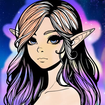 elf girl realistic dark fantasy