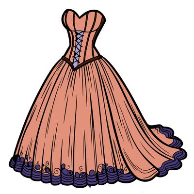 wedding dress-corset and a long and flowy skirt