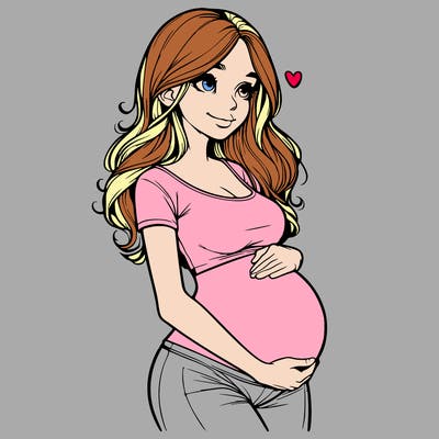 realistic pregnant girl