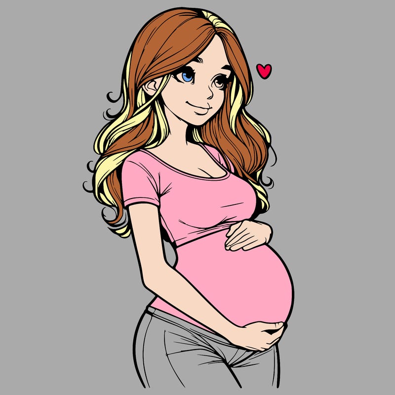 realistic pregnant girl