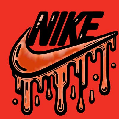 dripping nike logo
