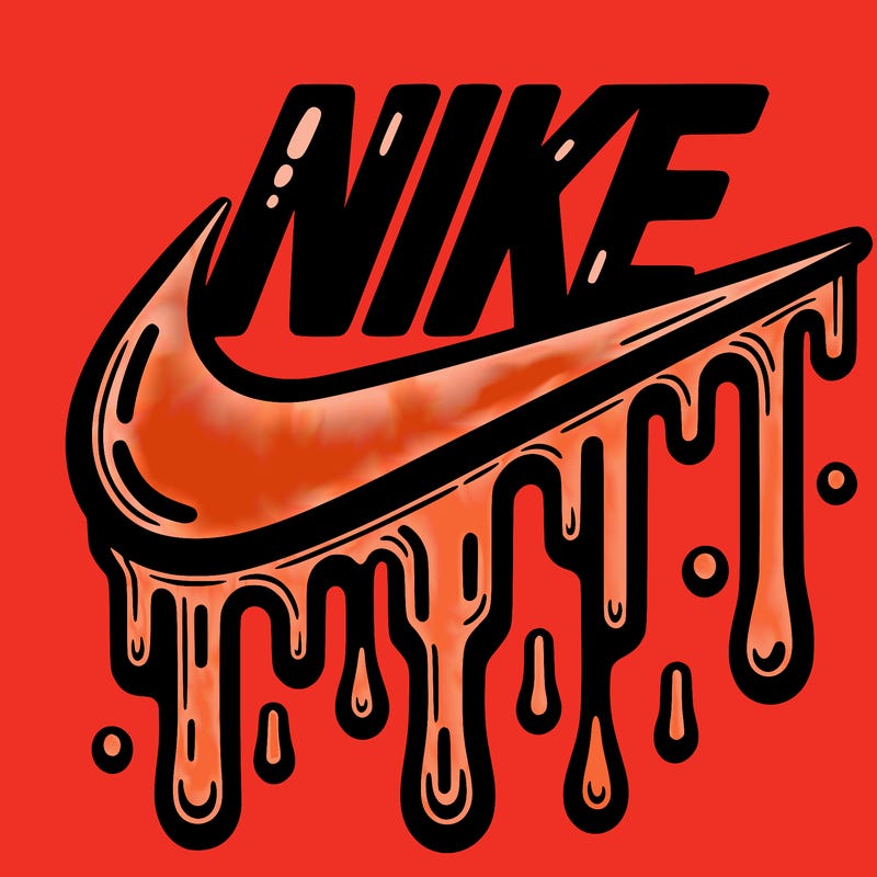 dripping nike logo