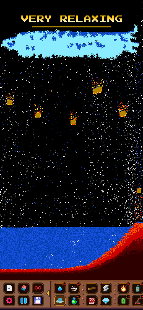 Sandbox - Physics Simulator - Relaxing pixel art rain simulation in Sandbox Physics Simulator