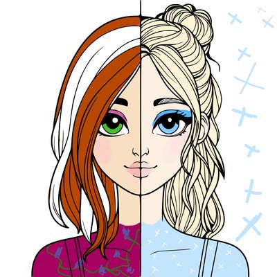 realistic girl split