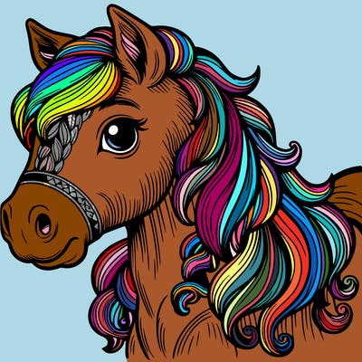 detailed horse