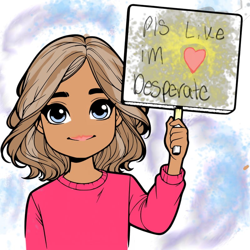 realistic girl holding up a sign